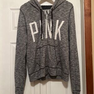 PINK GREY/BLACK ZIP UP JACKET with hood